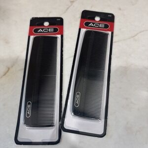 LOT of 2 Ace 5" Pocket Fine Tooth Comb New old Stock